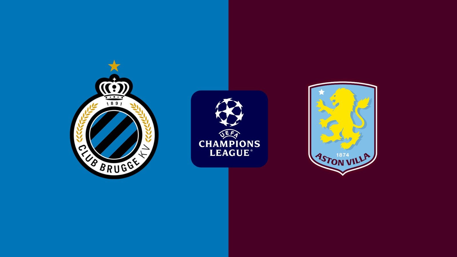 1 ticket: Club Brugge - Aston Villa, noord beneden