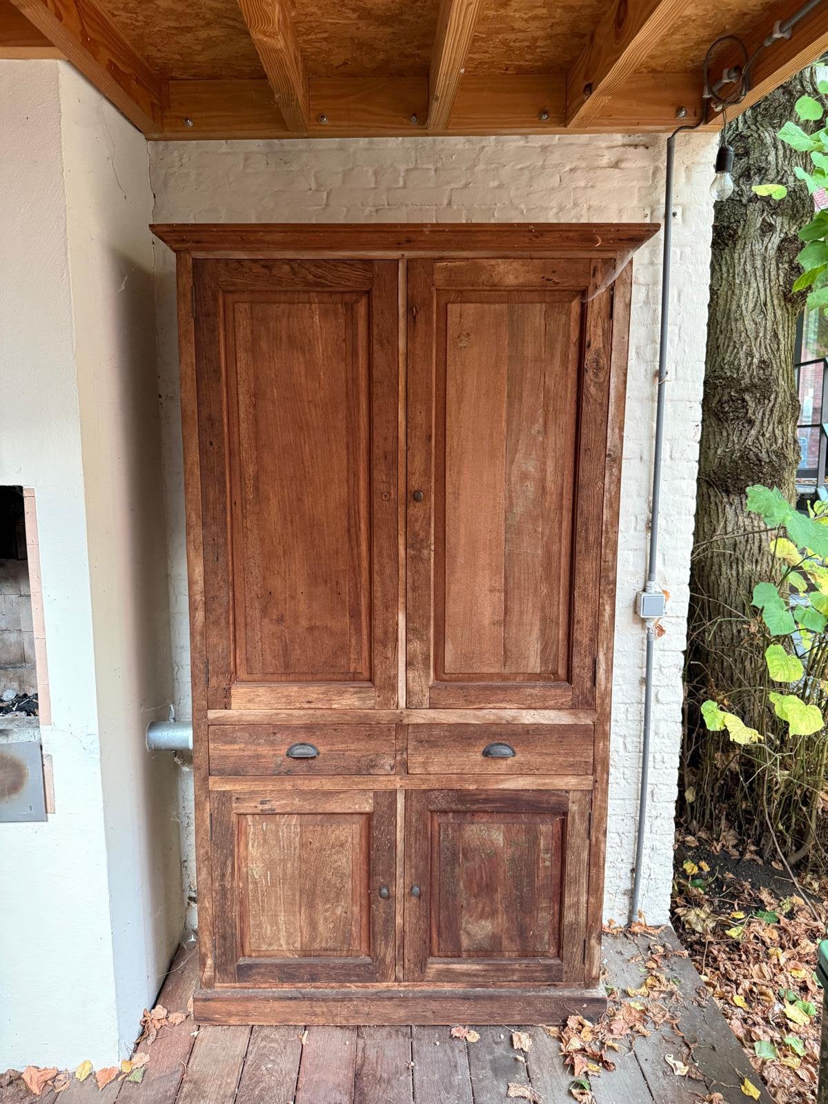 Authentieke kast in hout gratis op te halen, Ophalen, Gebruikt