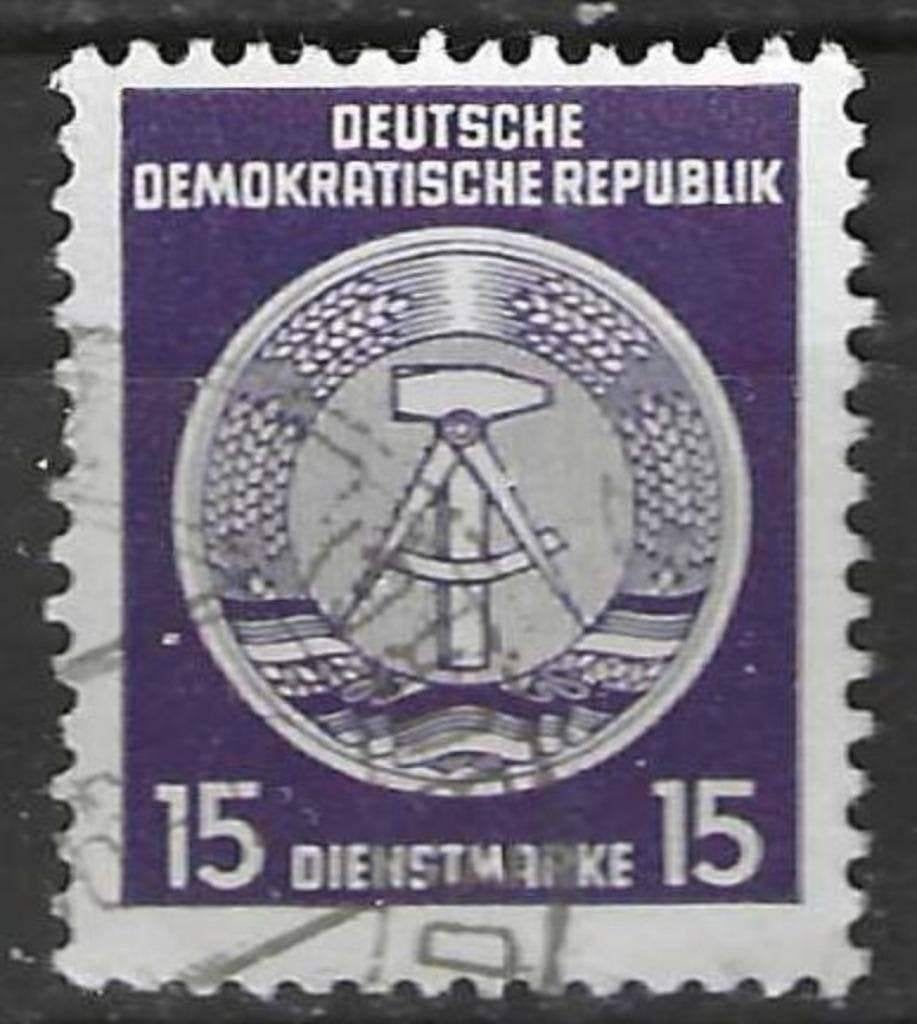 Allemagne DDR 1955 - Yvert 21SE - Service - Compass. (1ER), Timbres & Monnaies, Timbres | Europe | Allemagne, Affranchi, RDA, Envoi