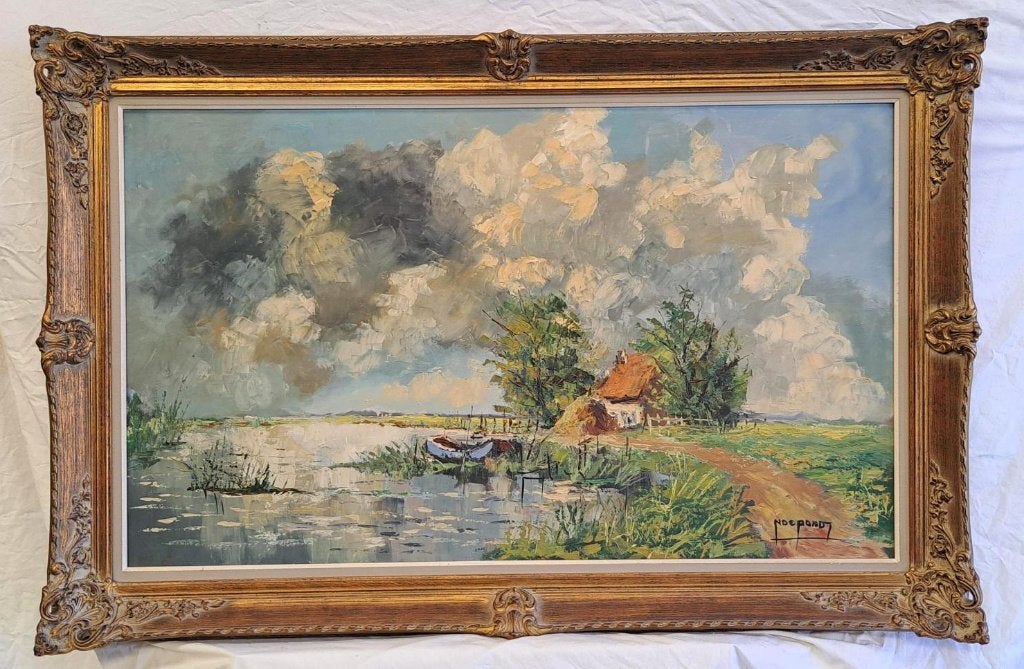 Schilderij van Nand Depondt (1919-2003) - Maritiem werk, Antiek en Kunst, Maritiem / water, Doek, Ophalen of Verzenden, Olieverf