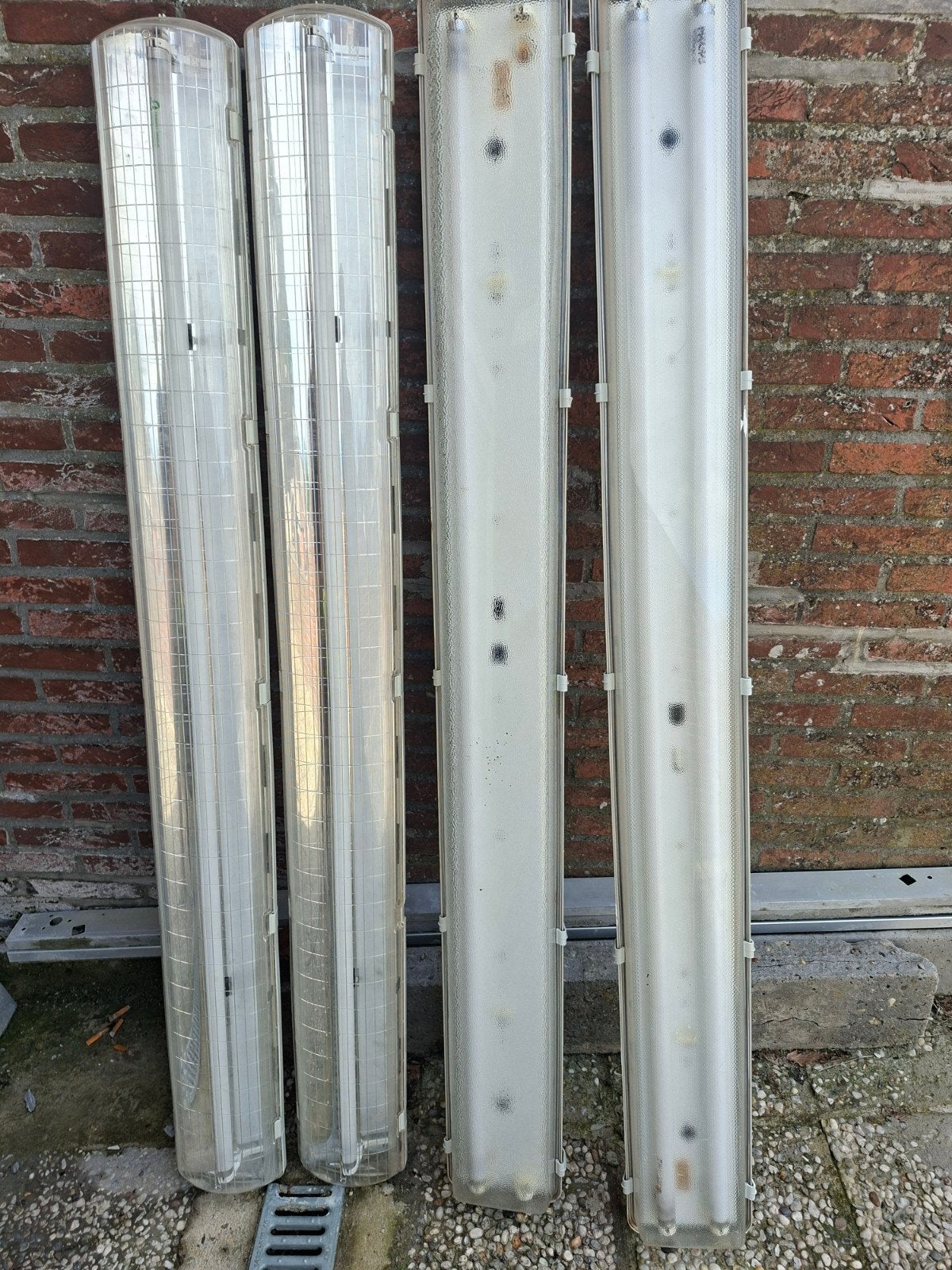 4 spatwaterdicht TL armatuur. 150cm, Ophalen, Armatuur