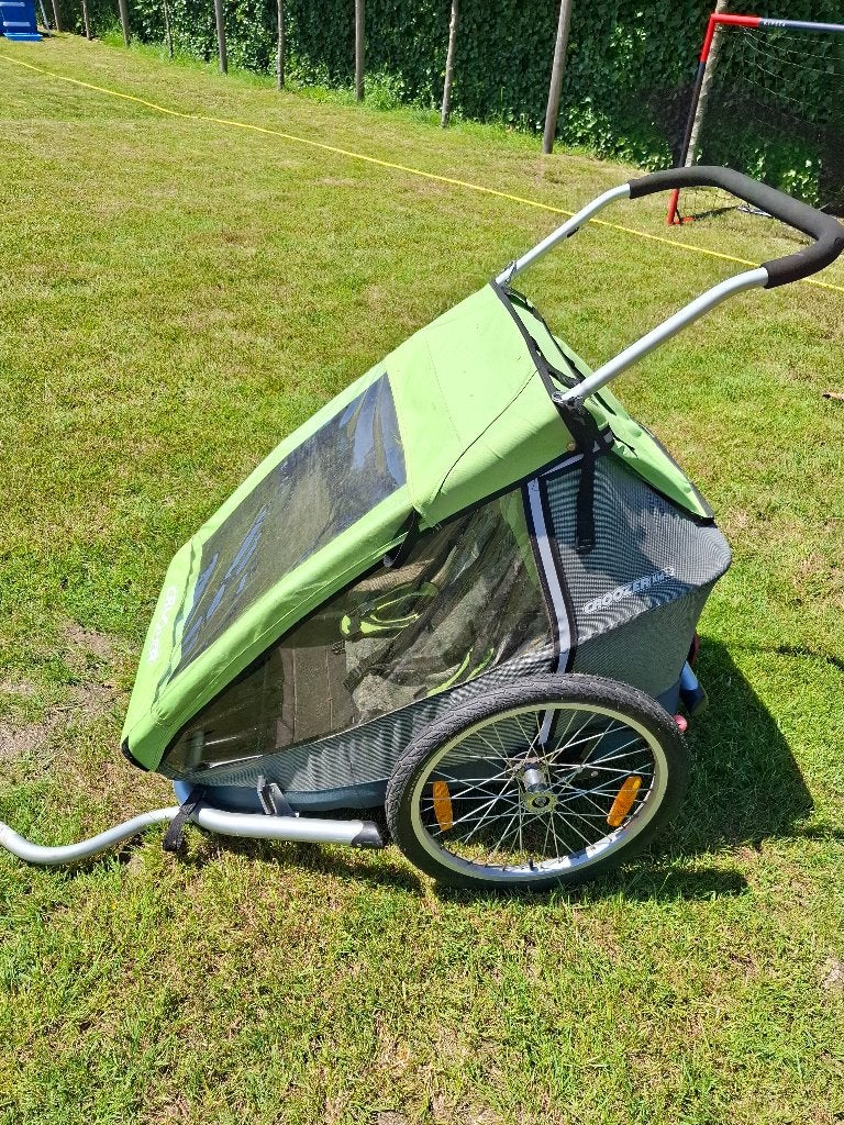 Croozer fietskar voor 2 (incl babyzitje), Ophalen, Gebruikt, Opvouwbaar, Kinderkar