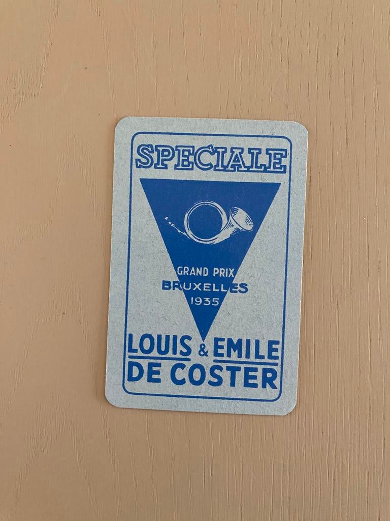 Oude speelkaart brouwerij LOUIS & EMILE DE COSTER te BRUSSEL, Verzamelen, Ophalen of Verzenden, Zo goed als nieuw, Speelkaart(en)