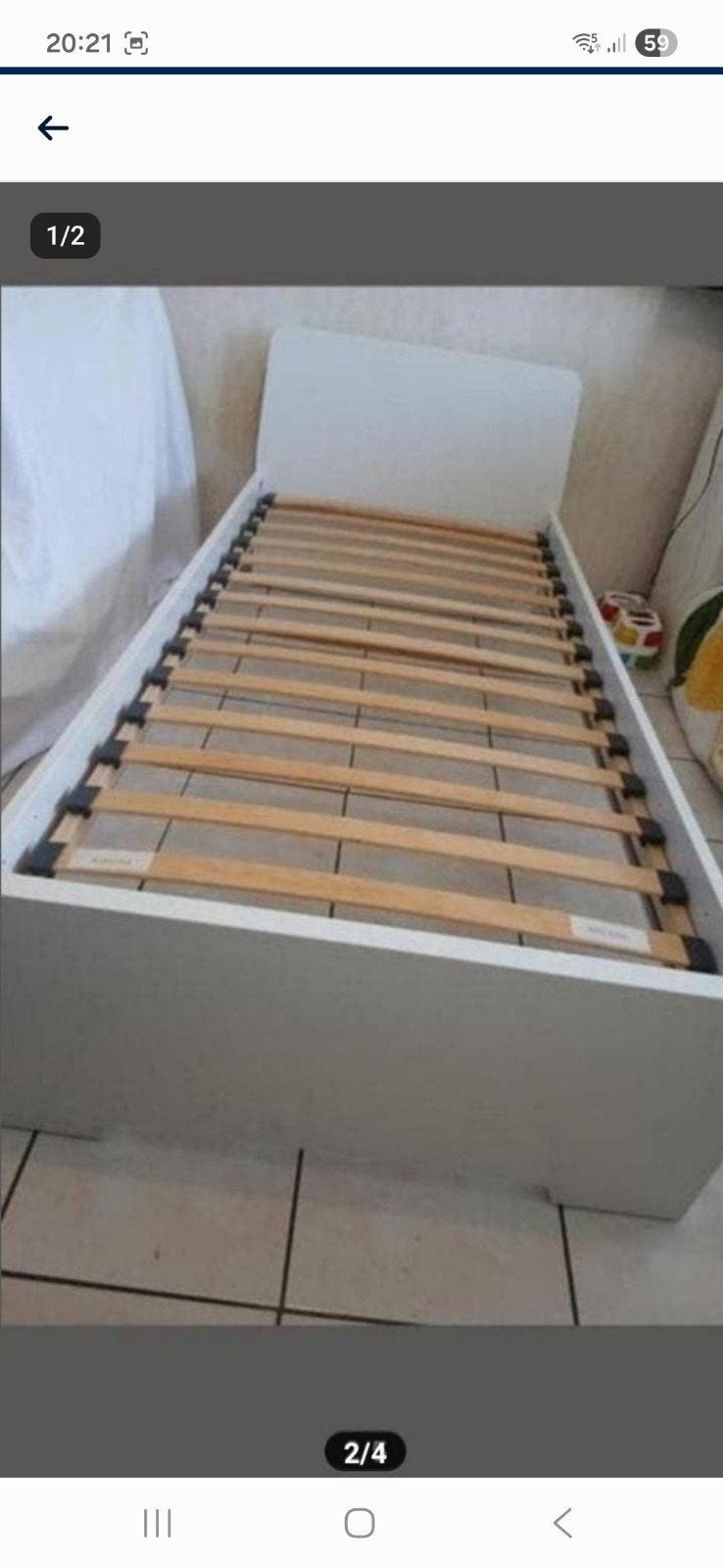 LIT NEUF SOLIDE 2M X 1M  PRIX 90 EUR, Maison & Meubles, Enlèvement