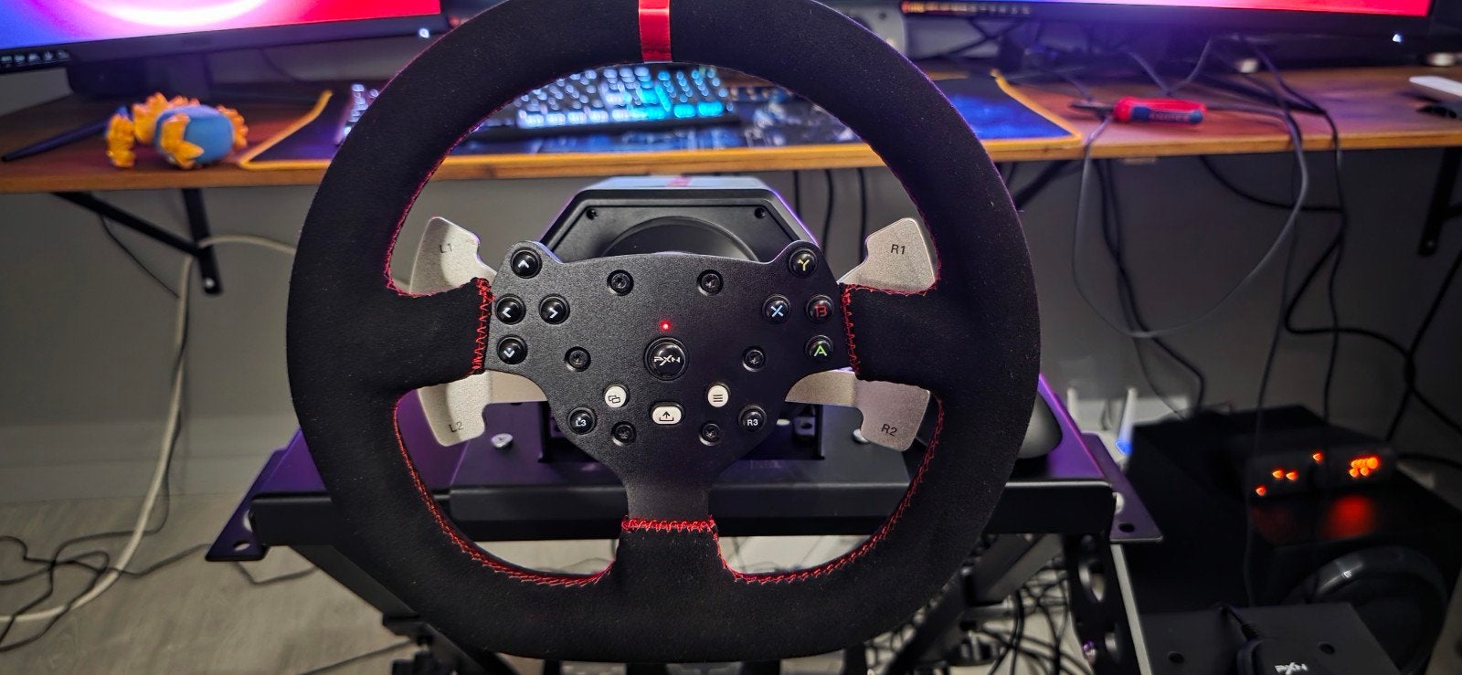 pxn v10 stuur met pedalen en shifter + dongle playstation, Enlèvement