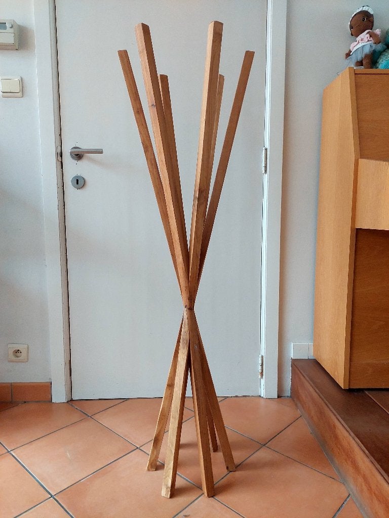 Design houten kapstok, Ophalen, Gebruikt, 100 tot 150 cm, Staande kapstok