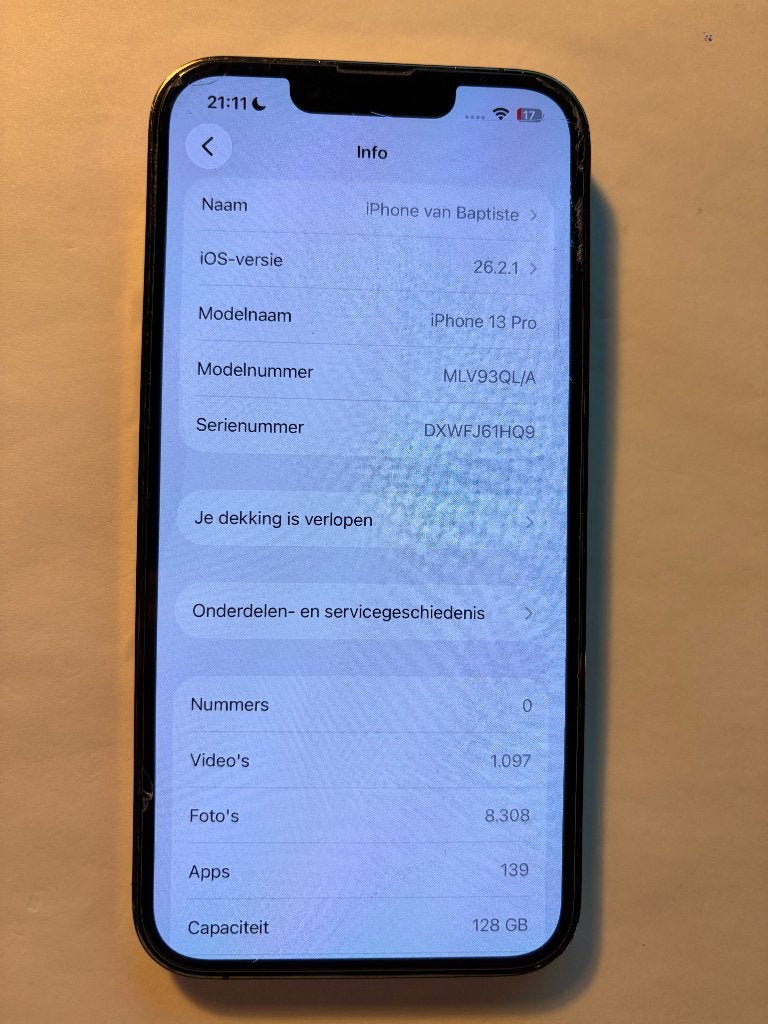 Iphone 13 Pro 128 GB Space Grey, Télécoms, Téléphonie mobile | Apple iPhone, 128 GB, Gris, Enlèvement, IPhone 13 Pro