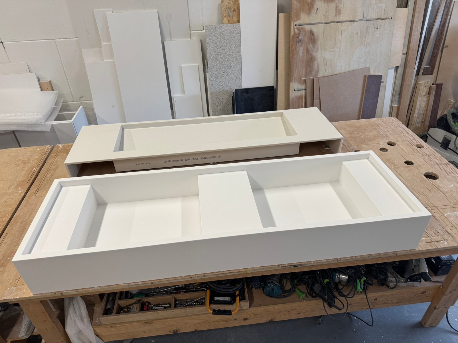 Corian solid surface wastafel 1.60 mtr, Huis en Inrichting, Badkamer | Badkamermeubels, Ophalen, 150 tot 200 cm, Nieuw, Minder dan 100 cm