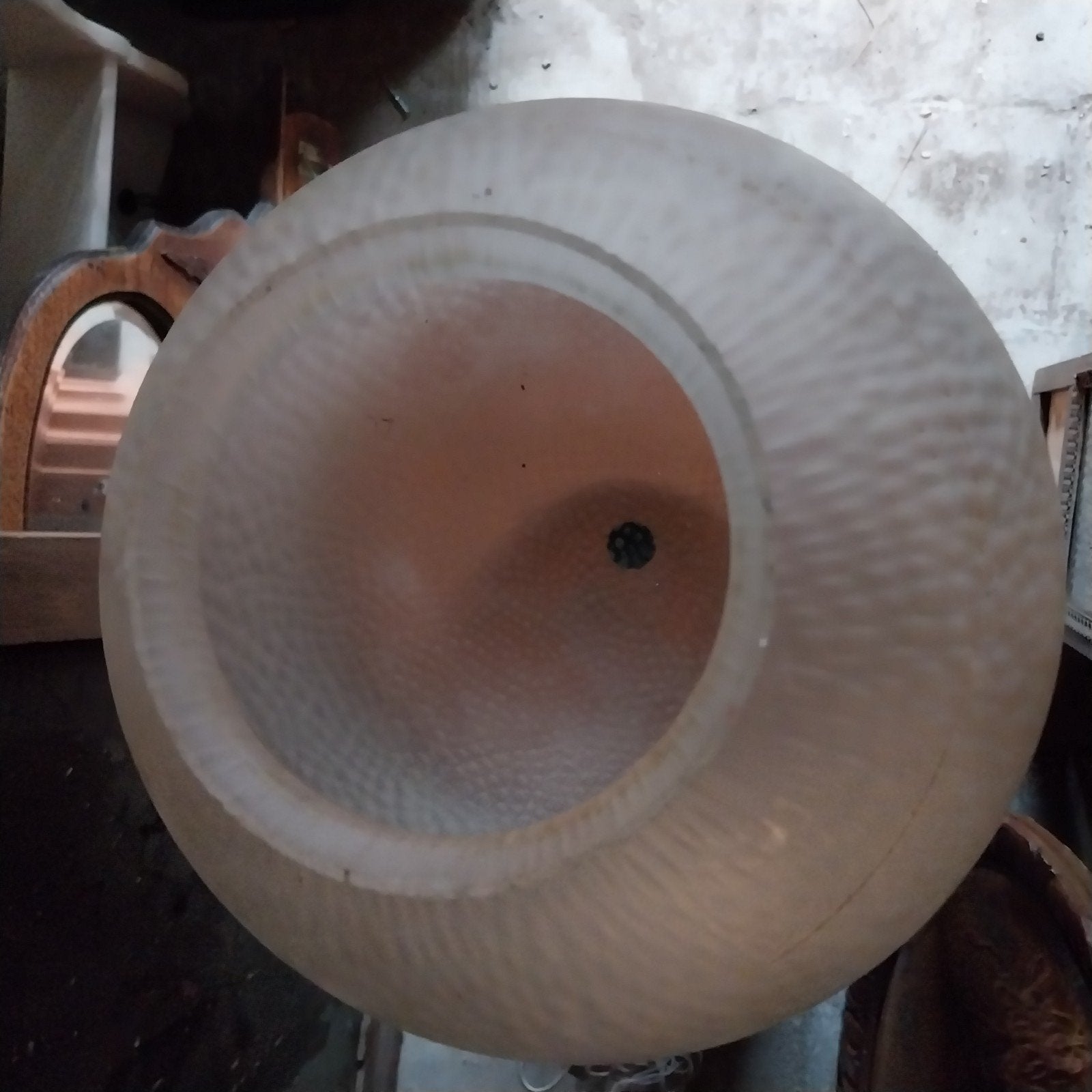 art deco bollamp,mooie glasstructuur, Doe-het-zelf en Bouw, Zeil en Folie, Ophalen, Gebruikt