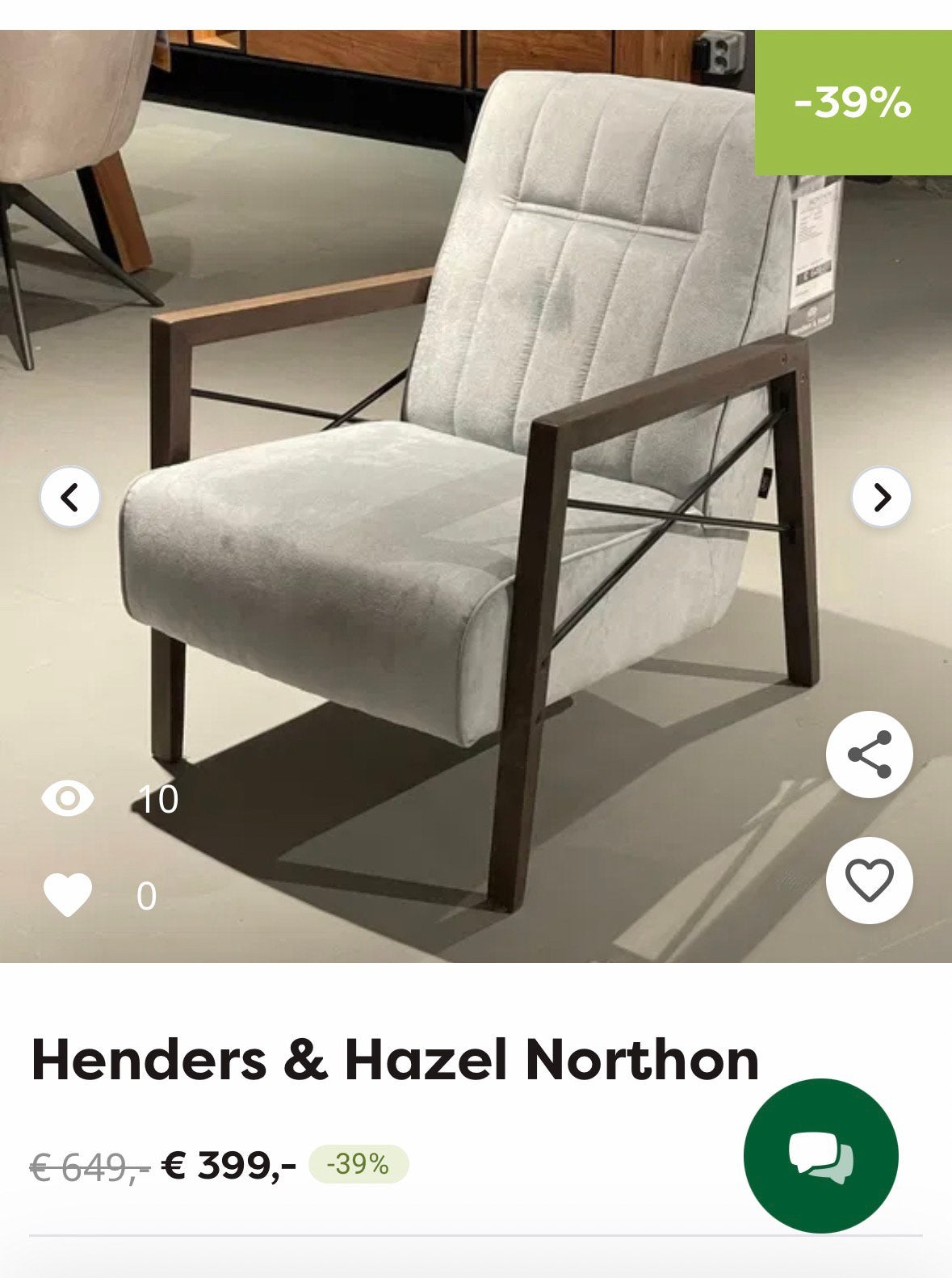 Scandinavische zetel henders & hazel, Enlèvement ou Envoi, Comme neuf