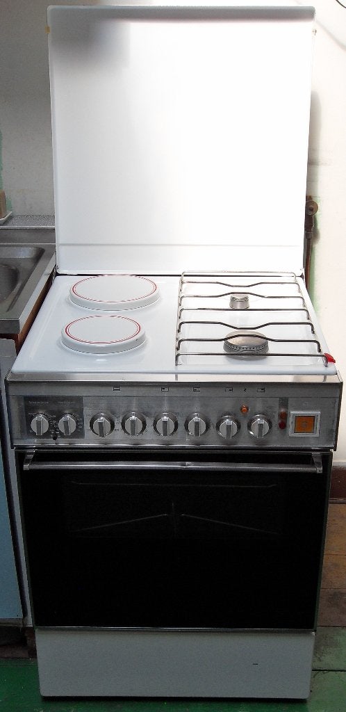 SINGER CUISINERE MIXTE:2 brûleurs gaz 2 électriques et four, Ophalen, Gebruikt, Warmhoudplaat, Gas