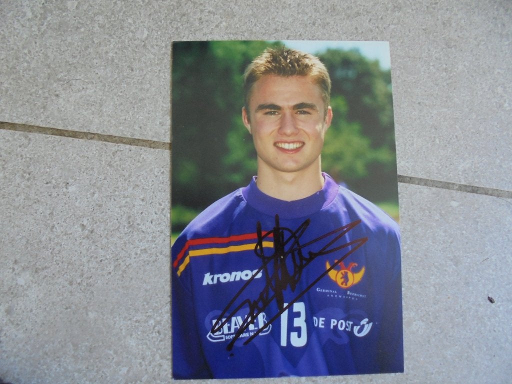 Gehandtekende foto voetballer Kristof Snelders, Envoi, Photo