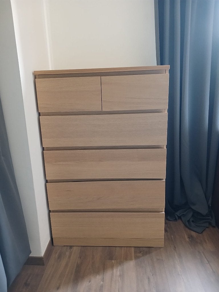 ladekast, Ophalen, 5 laden of meer, 100 tot 150 cm, Eikenhout
