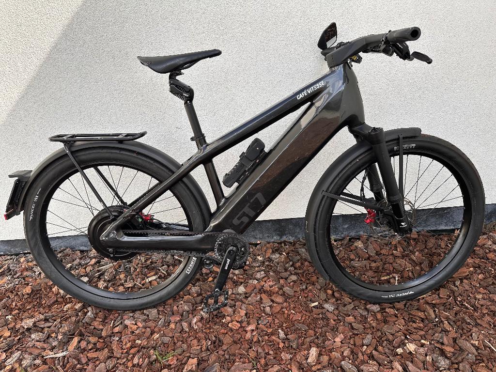 Stromer ST7 Medium - full option - slechts 3400km, 51 à 55 cm, 50 km par batterie ou plus, Comme neuf, Enlèvement