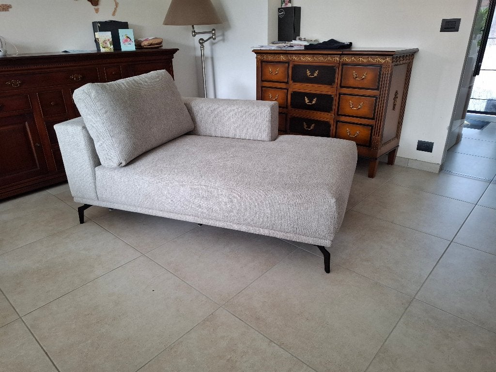 Lounge zetel lichtgrijs, Huis en Inrichting, Zetels | Zetels en Chaises Longues, Nieuw, Eenpersoons, Minder dan 150 cm, 150 cm of meer