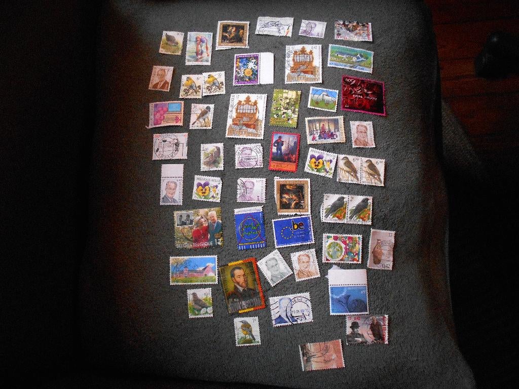 lot de 47 anciens timbres belges Belgique, Timbres & Monnaies, Enlèvement ou Envoi, Europe