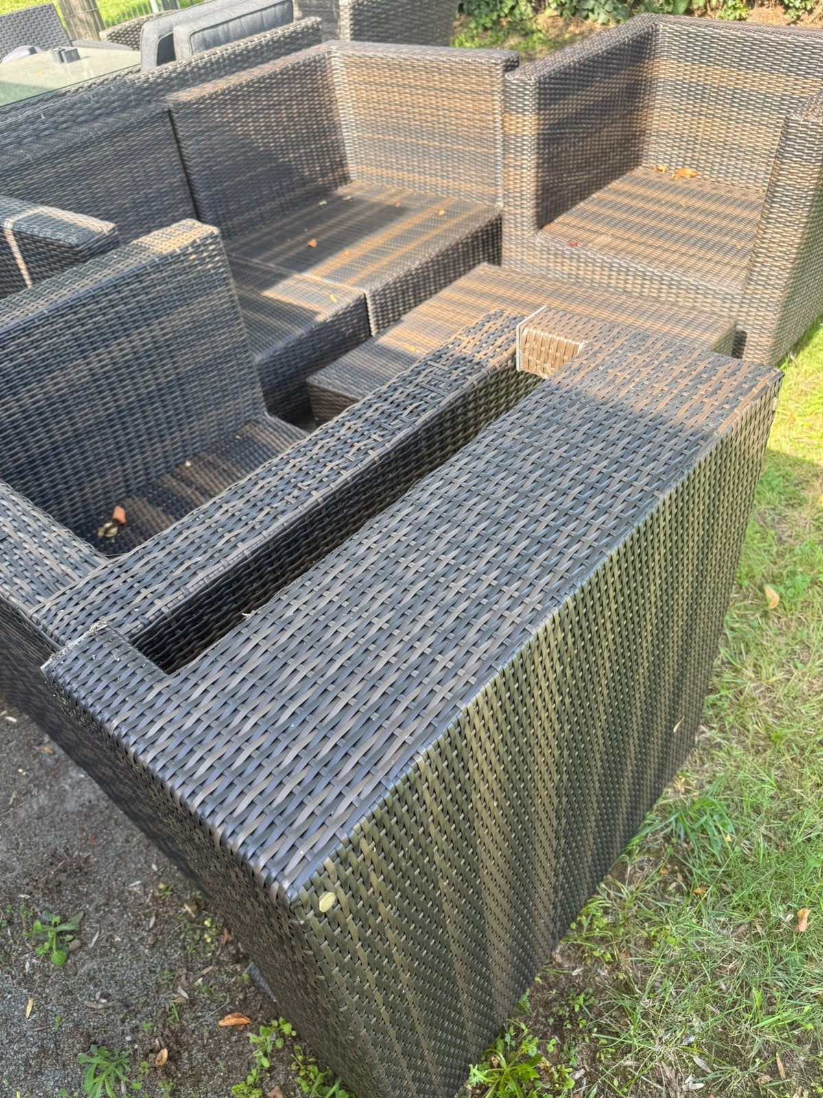 Loungeset/tuinset BoisLeDuc+2 tafels/hockers, Enlèvement, Comme neuf, Sets de jardin