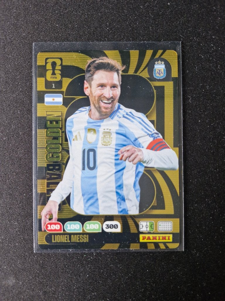 Golden Baller Lionel Messi - Panini Adrenalyn XL WK 2026, Hobby en Vrije tijd, Ophalen of Verzenden, Nieuw, Plaatje