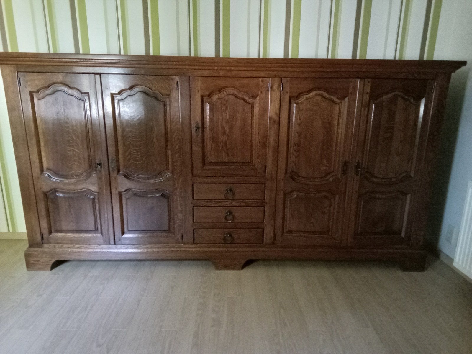 Eiken kast 5 deurs, Antiek en Kunst, Ophalen