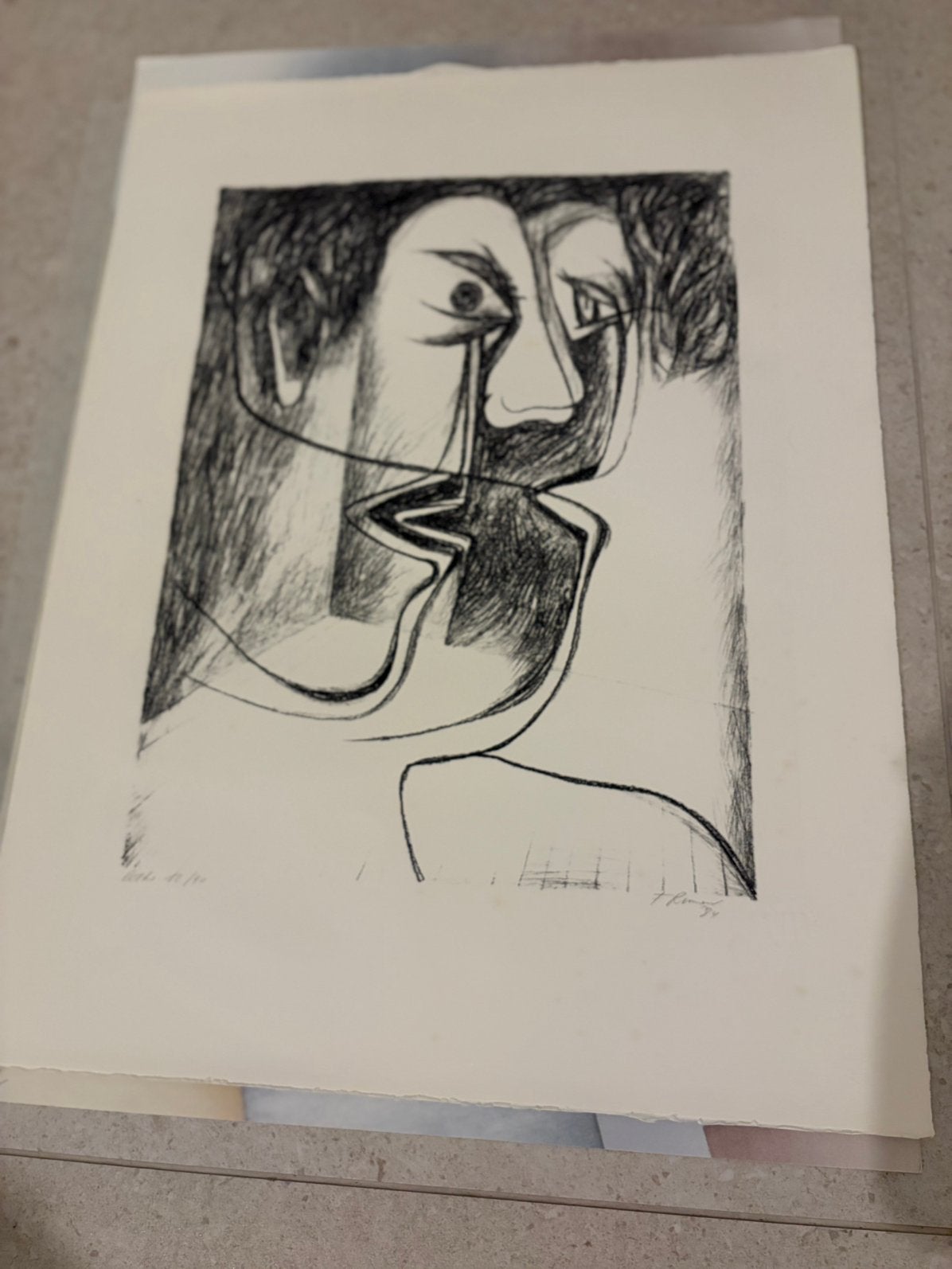 Litho cyr frimout, Antiquités & Art, Art | Dessins & Photographie, Enlèvement, Original
