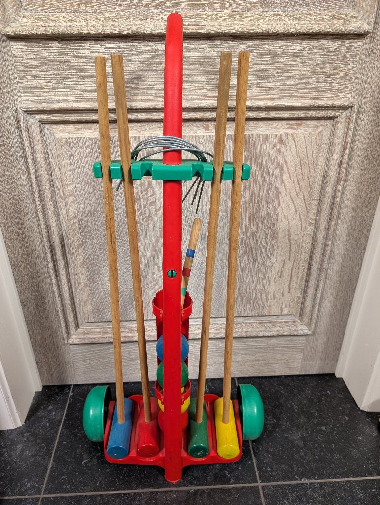 Krocket houten spel kinderen buiten, Ophalen, Gebruikt