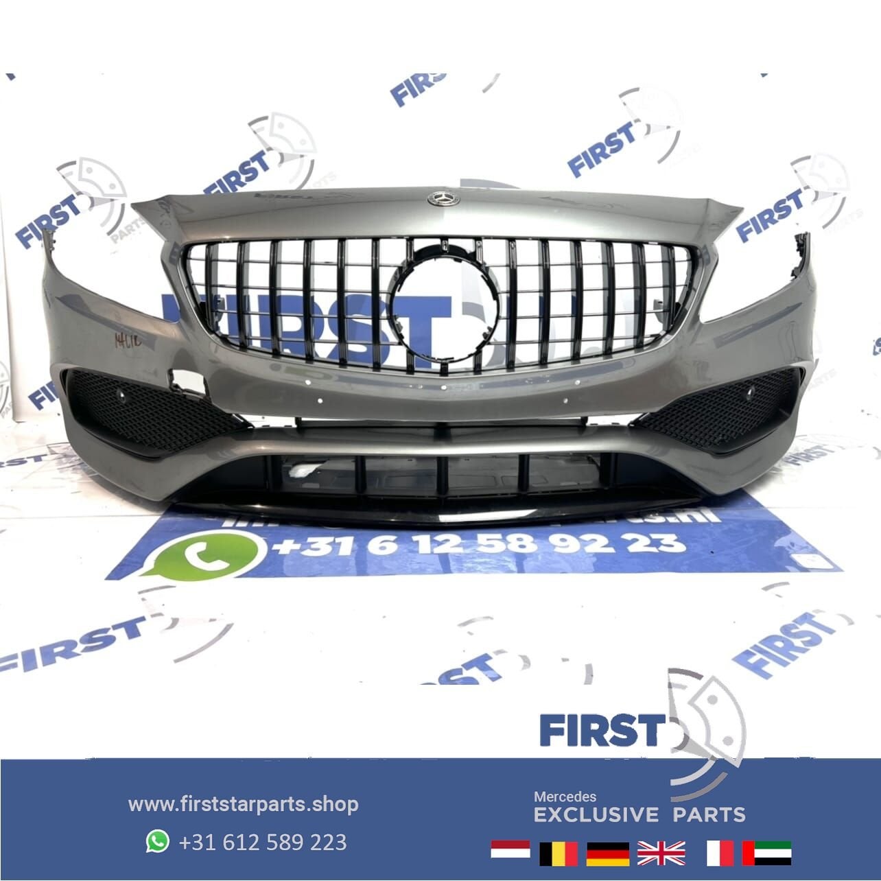 Mercedes A KLASSE BUMPER W176 GRIJZE FACELIFT AMG LINE VOORB, Gebruikt, -, Voor, Ophalen of Verzenden