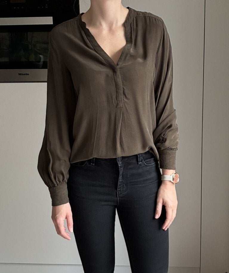 Donkergroene Blouse van Scotch&Soda (Maat S), Scotch & Soda, Ophalen of Verzenden, Zo goed als nieuw, Maat 36 (S)