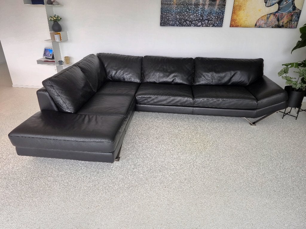 Natuzzi Relevé Design Hoekbank – Topstaat – Kwaliteitsleder, Huis en Inrichting, Ophalen, Gebruikt, Hoekbank, 300 cm of meer