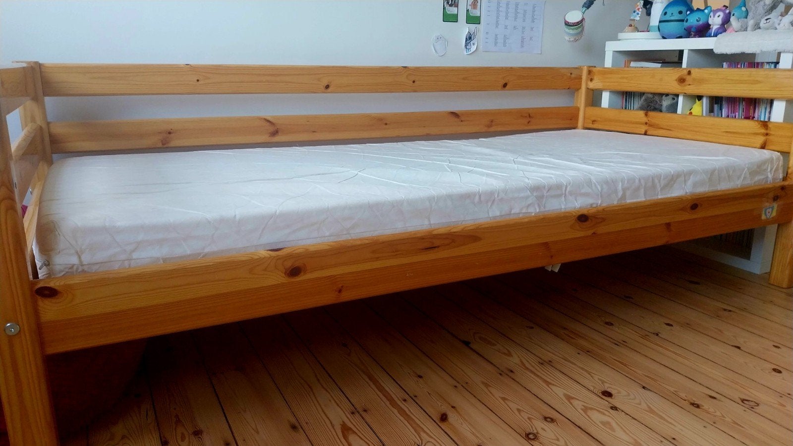 lit 90x200 cm en bois marque Flexa, Ophalen, 85 tot 100 cm, Gebruikt, Matras