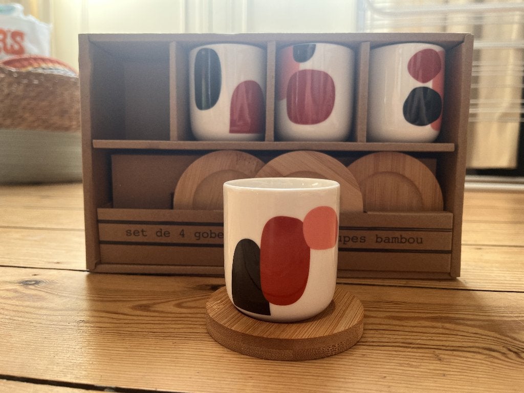 Set de 4 tasses à café, Enlèvement, Neuf, Moderne, Tasse(s) et/ou soucoupe(s)