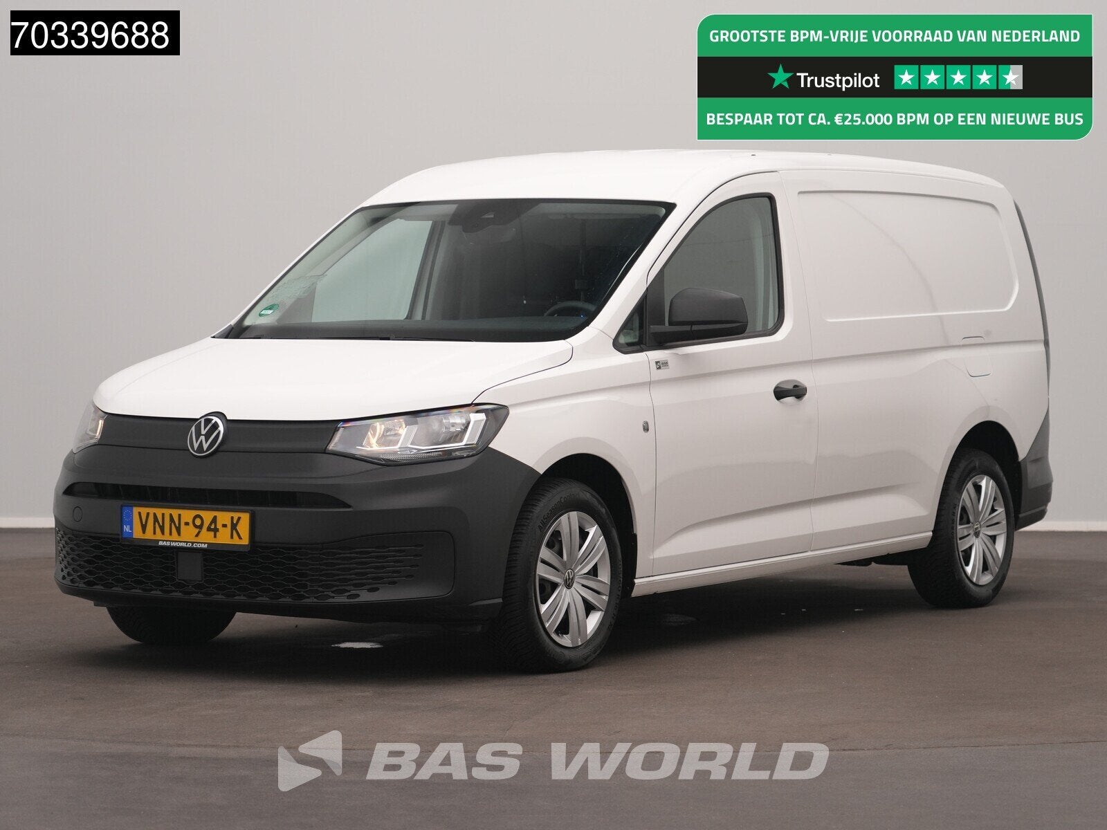 Volkswagen Caddy 102PK Maxi L2 Airco Carplay Cruise Parkeers, Auto's, Stof, Gebruikt, Euro 6, Volkswagen