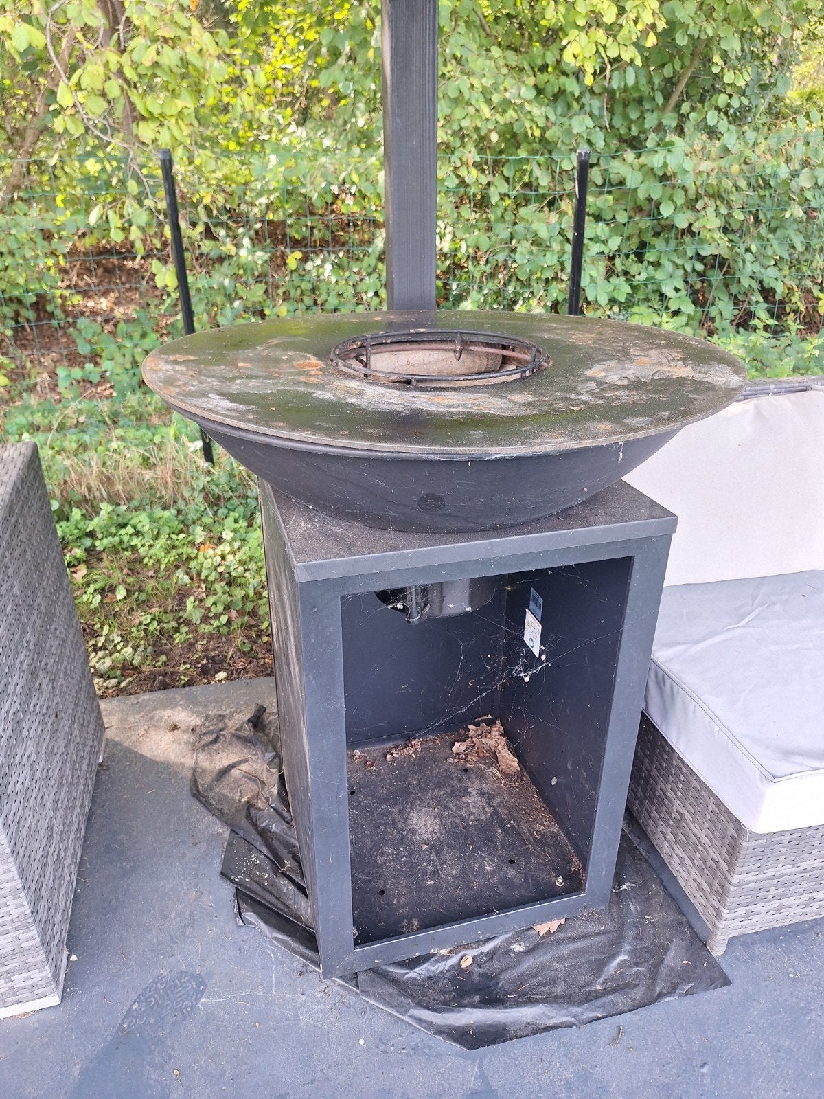 Bbq met vuurschaal D80, Ophalen, Gebruikt