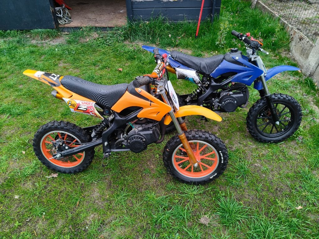 poket bike - pitbike 2 stuks, Vélos & Vélomoteurs, Mini Bikes, Midi Bikes & Pit Bikes, Enlèvement, Utilisé, Pit Bike, Frein à disque