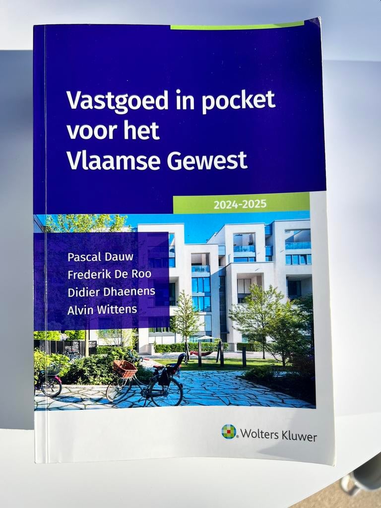 Vastgoed in pocket voor het Vlaamse Gewest 2024-2025, Ophalen of Verzenden, Zo goed als nieuw
