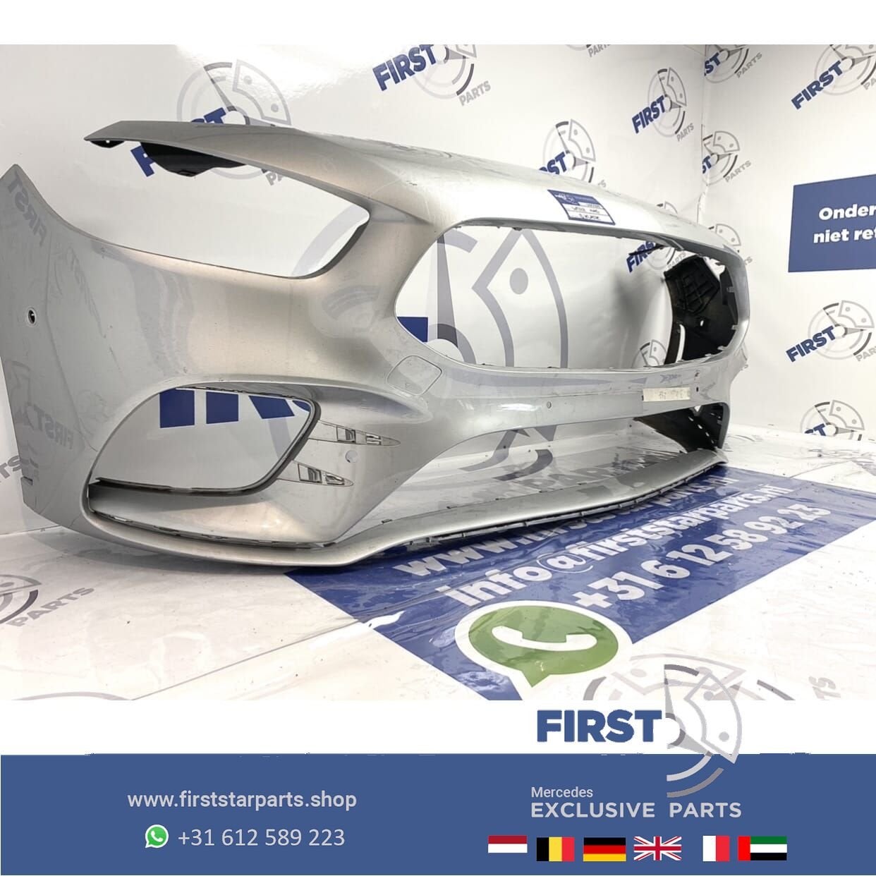 W247 B KLASSE AMG VOORBUMPER origineel mercedes 2021  ZILVER, Gebruikt, -, Voor, Ophalen of Verzenden
