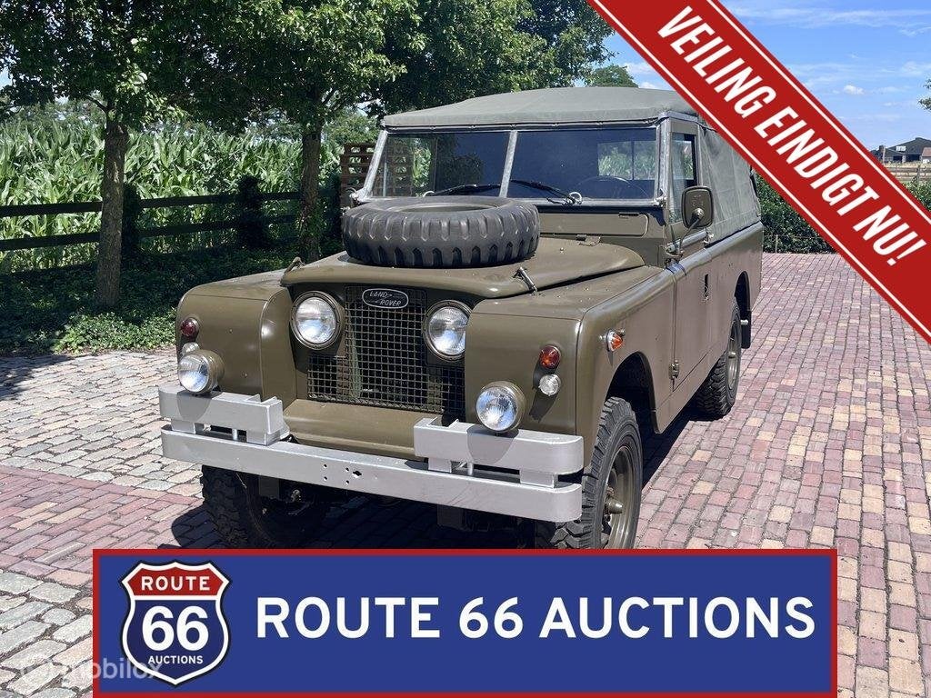 Land Rover 109 Series IIA | 1969 | Route 66 Auctions, Auto's, Land Rover, Zwart, Bedrijf, Handgeschakeld