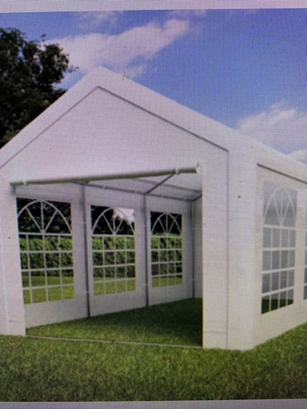 Partytent wit van 4meter op 8 meter, Tuin en Terras, Ophalen, Gebruikt, Opvouwbaar, Partytent