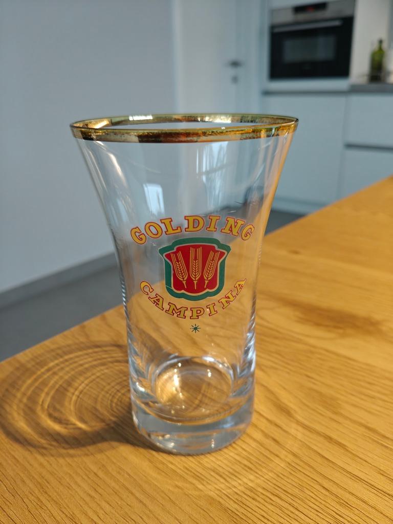 Golding campina bierglas, Verzamelen, Ophalen of Verzenden, Gebruikt, Bierglas