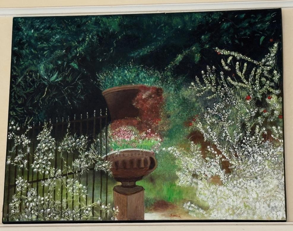 tableau : Vue d'un jardin de Berane, Tuin en Terras, Tuinschermen, Ophalen of Verzenden, Zo goed als nieuw