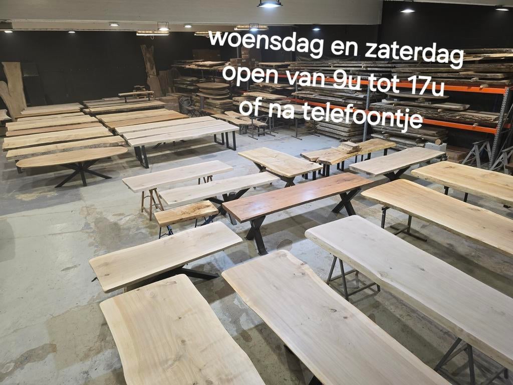 doe het zelf boomstam meubels, Tuin en Terras, Tuintafels, Nieuw, Hout, Ophalen of Verzenden