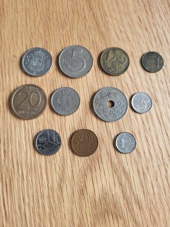 Oude munten België, Spanje, Korea,en Tsjechië, Postzegels en Munten, Munten en Bankbiljetten | Verzamelingen, Ophalen, Munten