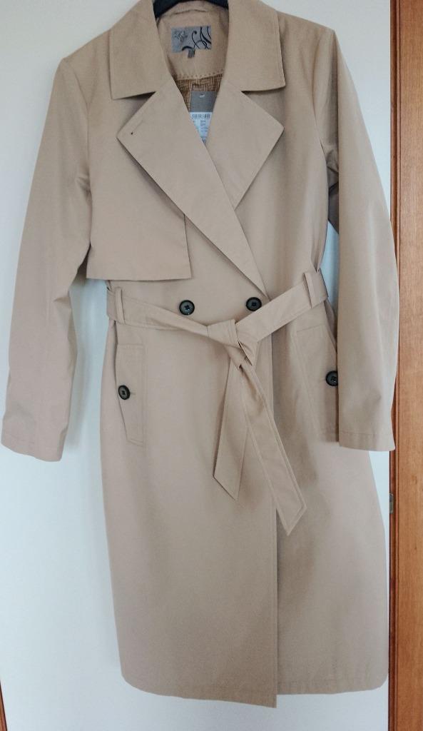 Imperméable, long trench-coat beige, taille 42, Enlèvement ou Envoi, Neuf, Taille 42/44 (L), Beige