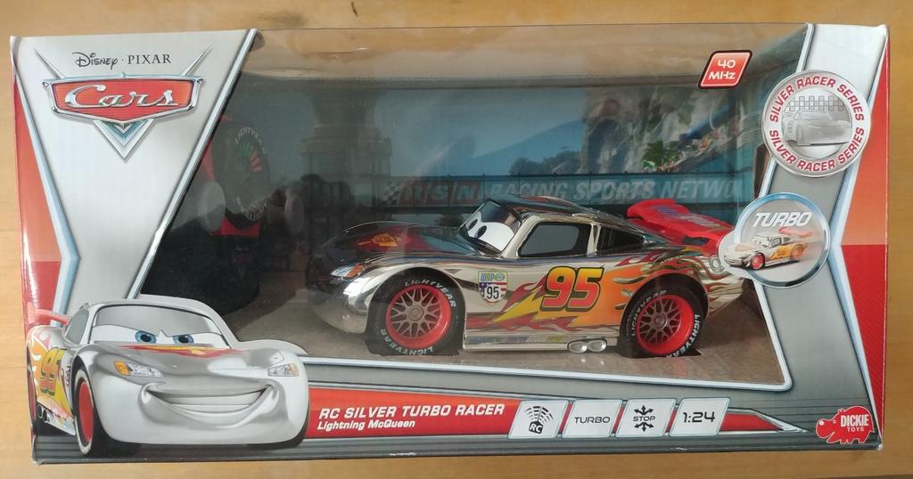 Dickie Toys RC Silver Turbo Racer Lightning McQueen Cars 2, Nieuw, Auto