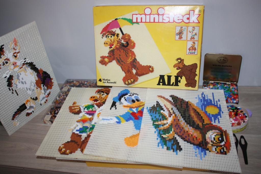 Ministeck ALF 1989, doos ,boekjes en veel extra werkbladen., Enlèvement ou Envoi, Utilisé, Coffret
