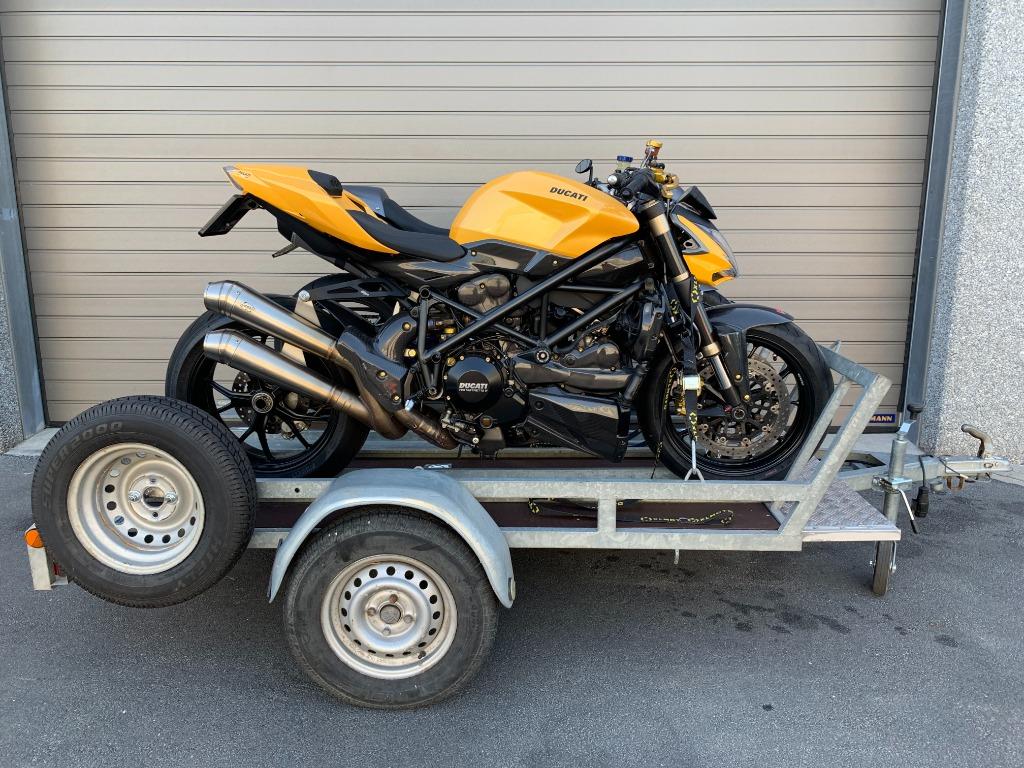 TE HUUR Motor aanhangwagen tot 3 motoren MTM 750 Kg, Enlèvement, Comme neuf