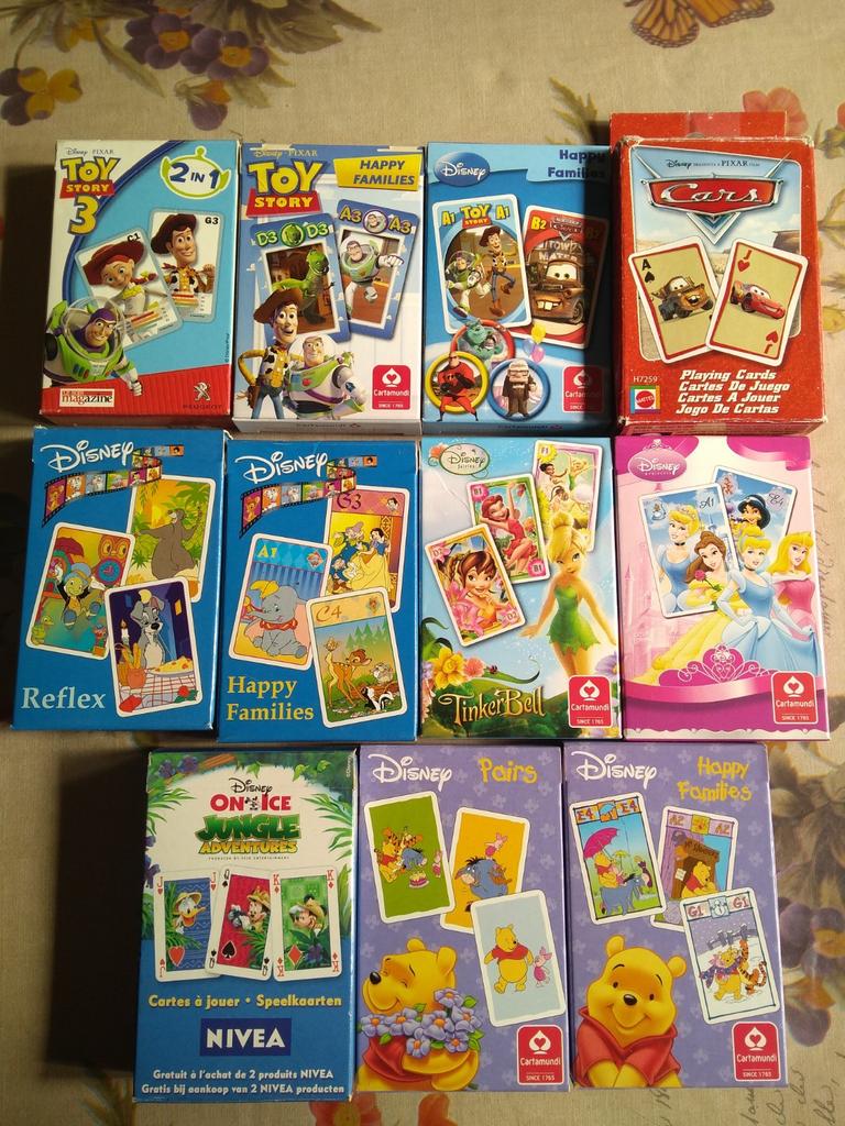 Disney speelkaarten Winnie the Pooh, toy story, Tinkerbell, Verzamelen, Ophalen of Verzenden, Zo goed als nieuw, Speelkaart(en)