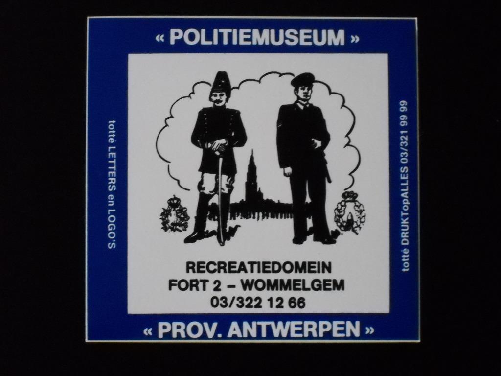 autocollant Musée de la Police au Fort 2 à Wommelgem, Enlèvement ou Envoi, Neuf, Société ou Association