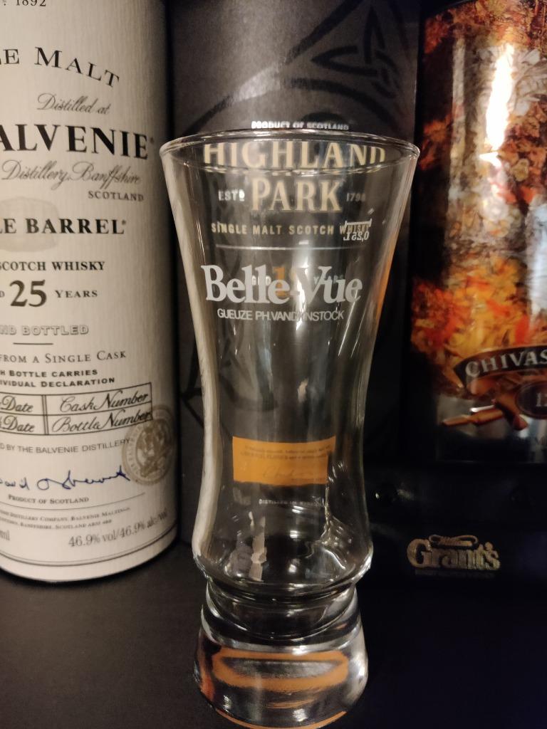 Lot van 6 bierglazen belle vue gueuze 25cl, Enlèvement ou Envoi, Comme neuf