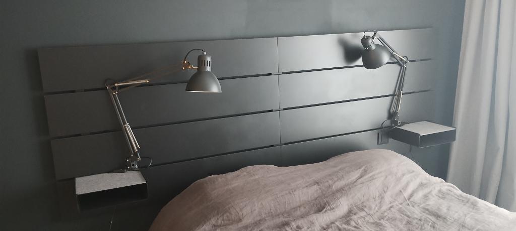 Tête de lit Nordli noir neuve (Ikea), Neuf, Queen size, Moderne minimaliste, Enlèvement
