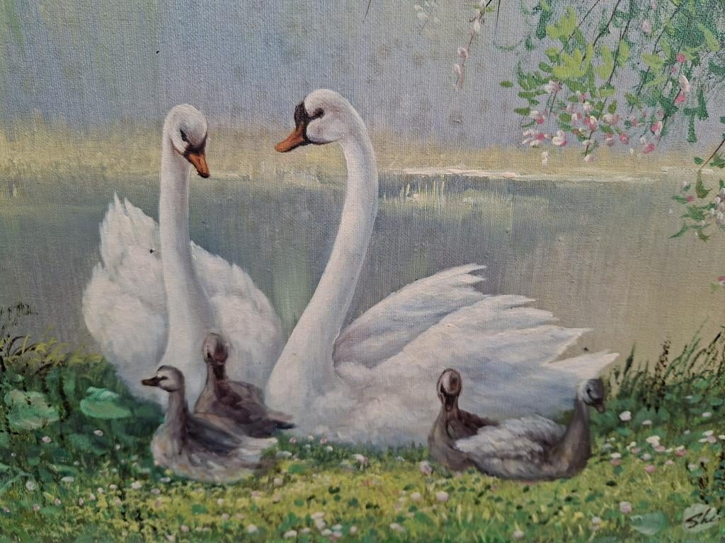 oude schilderij, begin 1900, Antiek en Kunst, Ophalen of Verzenden
